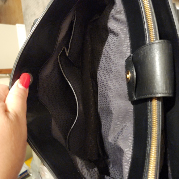 LOUIS QUATORZE Black Leather Satchel with Strap EUC - Picture 11 of 16